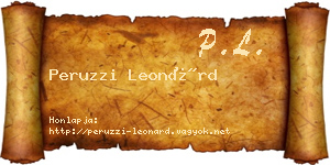 Peruzzi Leonárd névjegykártya